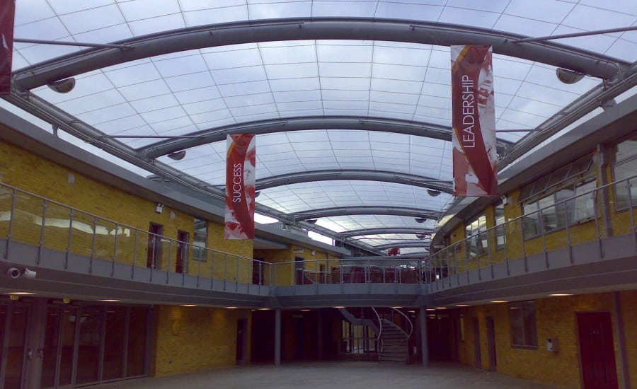 ETFE Foil single layer over school courtyard