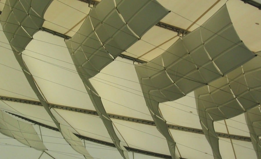 Fabric acoustic baffles