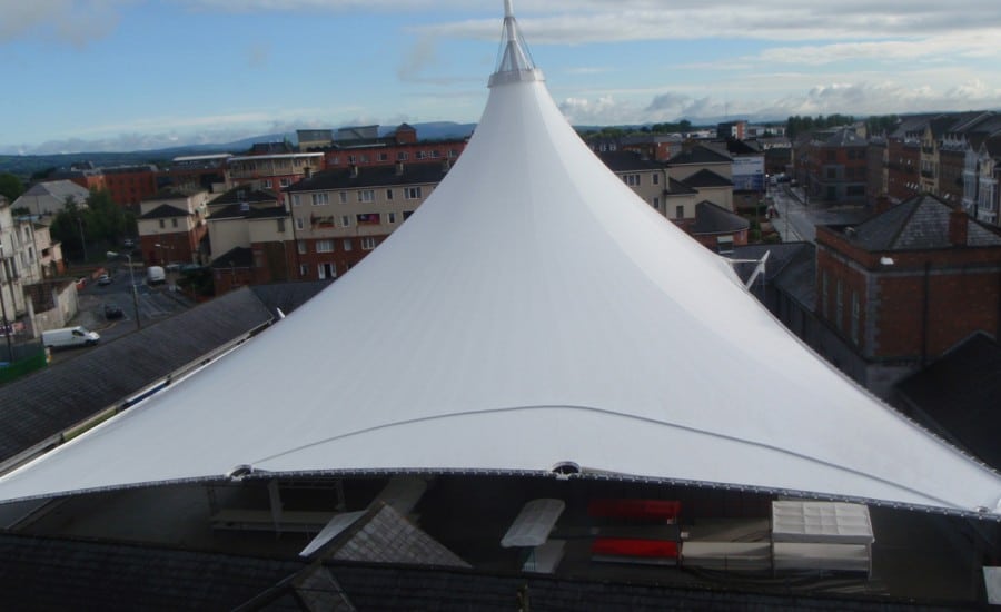Market place large conic style structure