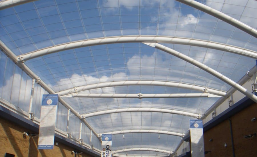 ETFE Foil single layer roof over school