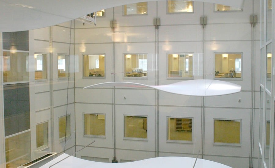 Stretch fabric ceiling panels