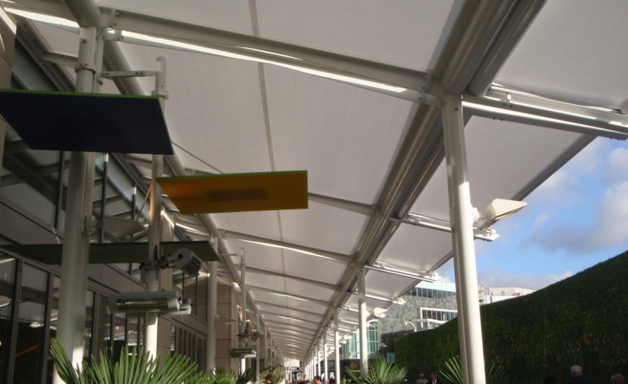 PTFE restaurant shading in Westfield shopping centre