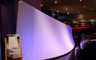 Led lit fabric screens
