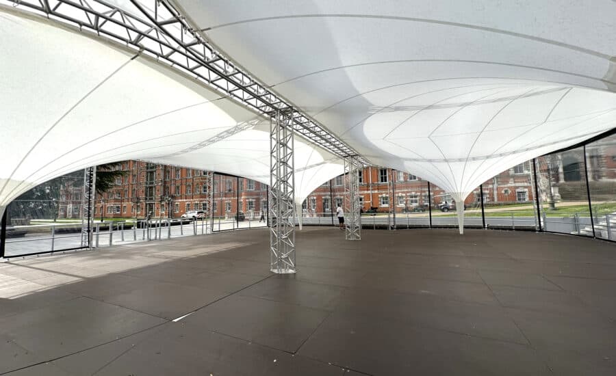 Translucent temporary event space